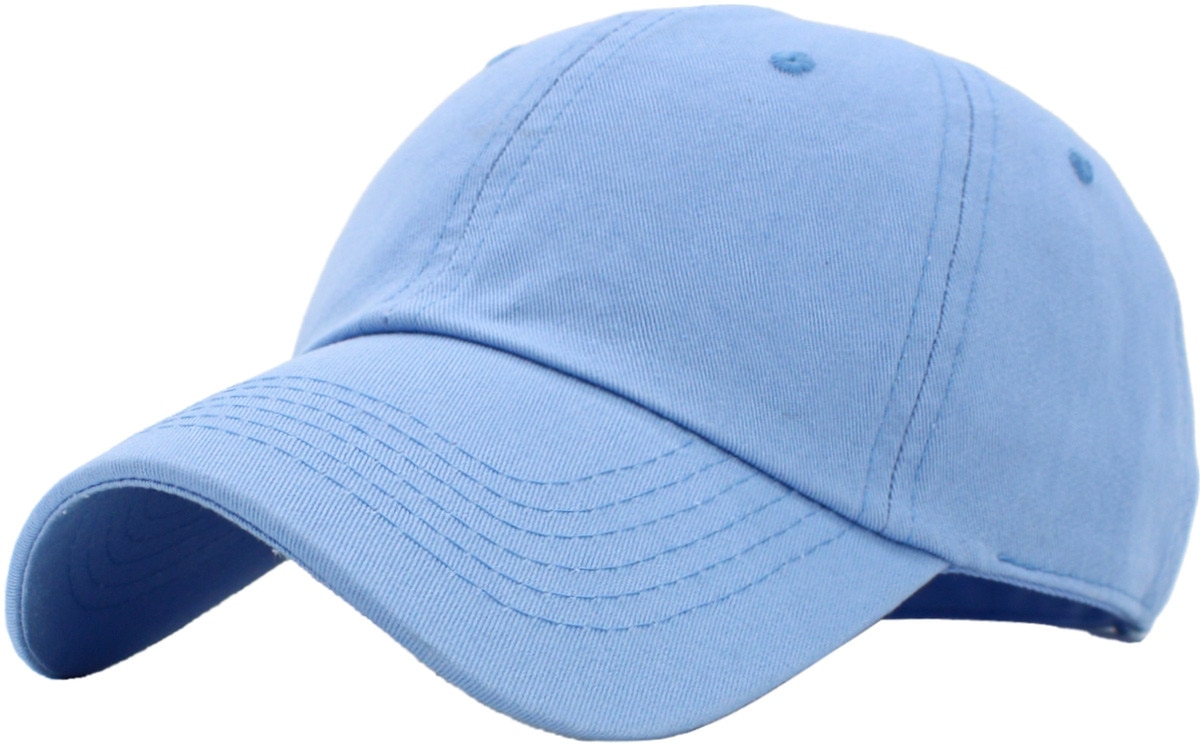 Sky Blue Low Profile Baseball Caps Front Side View
